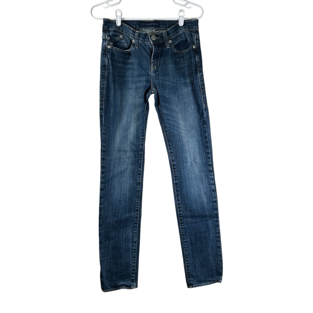 Rock & Republic Berlin Skinny Jeans Dark Wash Denim Rx Stretch Size 6L